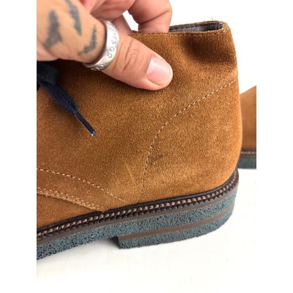 Donald J. Pliner Levi Chukka Boots Calf Suede Cognac Men's 8 M - Picture 8 of 14